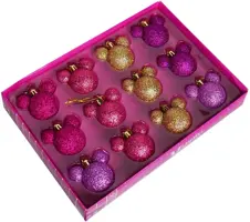 Kurt S. Adler kunststof kerstbal disney minnie mouse 5cm multi 12 stuks - afbeelding 2