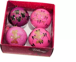 Kurt S. Adler kunststof kerstbal disney minnie mouse 7.5cm roze 4 stuks kopen?