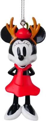 Kurt S. Adler kunststof kerstbal Disney Minnie Mouse vintage 6cm multi - afbeelding 1