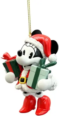 Kurt S. Adler kunststof kerstbal Disney Minnie Mouse vintage 10cm multi - afbeelding 1