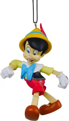 Kurt S. Adler kunststof kerstbal Disney Pinokkio 8cm multi - afbeelding 1