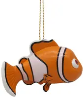 Kurt S. Adler kunststof kerstbal Disney Pixar Nemo 7cm oranje, wit - afbeelding 1
