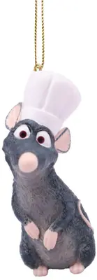 Kurt S. Adler kunststof kerstbal Disney Pixar Remy 10.5cm grijs - afbeelding 1