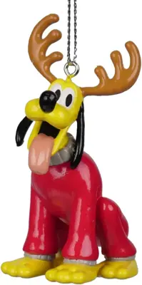 Kurt S. Adler kunststof kerstbal Disney Pluto 10cm multi - afbeelding 1