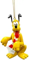 Kurt S. Adler kunststof kerstbal Disney Pluto vintage 10cm geel - afbeelding 1