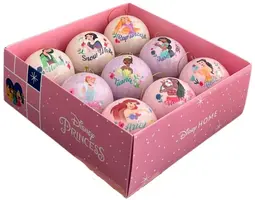 Kurt S. Adler kunststof kerstbal disney princess 7.5cm roze 9 stuks - afbeelding 1