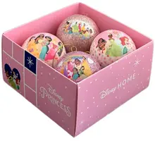 Kurt S. Adler kunststof kerstbal disney prinses 7.5cm multi 4 stuks - afbeelding 1