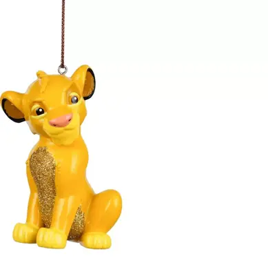 Kurt S. Adler kunststof kerstbal Disney Simba 9cm geel - afbeelding 1