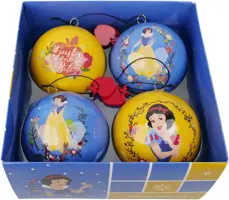 Kurt S. Adler kunststof kerstbal disney sneeuwwitje 7.5cm multi 4 stuks - afbeelding 1