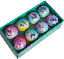Kurt S. Adler kunststof kerstbal disney stitch 6cm multi 8 stuks - afbeelding 1