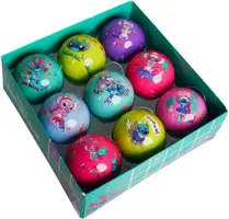 Kurt S. Adler kunststof kerstbal disney stitch 7.5cm multi 9 stuks - afbeelding 1
