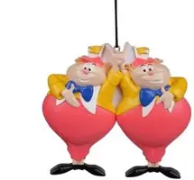 Kurt S. Adler kunststof kerstbal Disney Tweedledee & Tweedledum 10cm multi - afbeelding 1