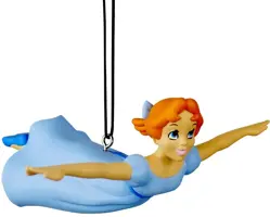 Kurt S. Adler kunststof kerstbal Disney Wendy 8cm blauw - afbeelding 1