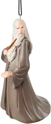 Kurt S. Adler kunststof kerstbal Harry Potter Albus Perkamentus 12cm bruin - afbeelding 1