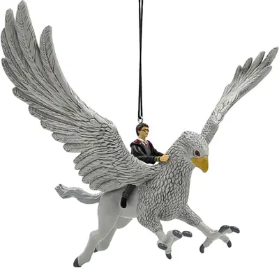 Kurt S. Adler kunststof kerstbal Harry Potter op Scheurbek 14cm grijs - afbeelding 1