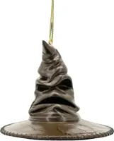 Kurt S. Adler kunststof kerstbal Harry Potter Sorteerhoed 7cm bruin - afbeelding 1