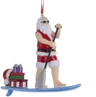 Kurt S. Adler kunststof kerstbal kerstman suppen 12.5cm multi - afbeelding 1