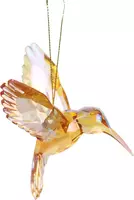 Kurt S. Adler kunststof kerstbal kolibrie 11cm amber  - afbeelding 1