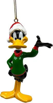 Kurt S. Adler kunststof kerstbal Looney Tunes Daffy Duck 10cm multi - afbeelding 1