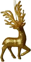 Kurt S. Adler kunststof kerstbal rendier 14cm roze  - afbeelding 3