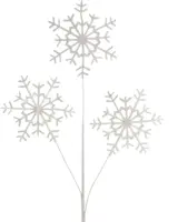 Kurt S. Adler kunststof kerstbal sneeuwvlok steker 77.5cm wit - afbeelding 1