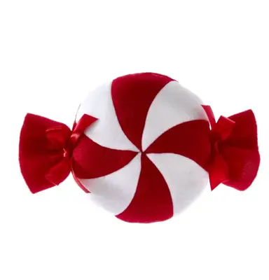 Kurt S. Adler kunststof kerstbal snoep 30cm rood, wit - afbeelding 1