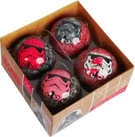 Kurt S. Adler kunststof kerstbal star wars 7.5cm multi 4 stuks - afbeelding 1