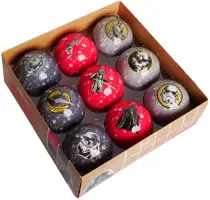 Kurt S. Adler kunststof kerstbal star wars 7.5cm multi 9 stuks - afbeelding 1