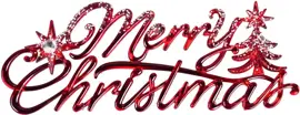 Kurt S. Adler kunststof kerstbal tekst 'merry christmas' 8cm rood  - afbeelding 1