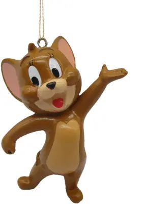 Kurt S. Adler kunststof kerstbal Tom & Jerry Jerry 7.5cm bruin - afbeelding 1