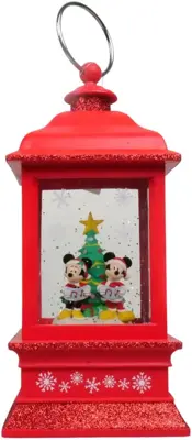Kurt S. Adler lantaarn Disney Mickey Mouse & Minnie Mouse rood  - afbeelding 1