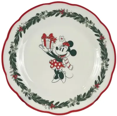 Kurt S. Adler ontbijtbord keramiek disney minnie mouse 19x2cm   - afbeelding 1