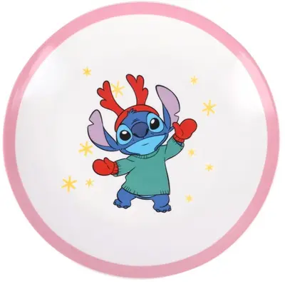 Kurt S. Adler ontbijtbord keramiek disney stitch 19x2cm   - afbeelding 1