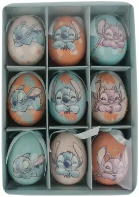 Kurt S. Adler paashanger disney stitch 7.5cm multi 9 stuks - afbeelding 1