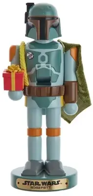 Kurt S. Adler Star Wars notenkraker Boba Fett met cadeau 25cm multi - afbeelding 1