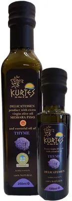 Kurtes fles delicatessen olijfolie tijm 100 ml