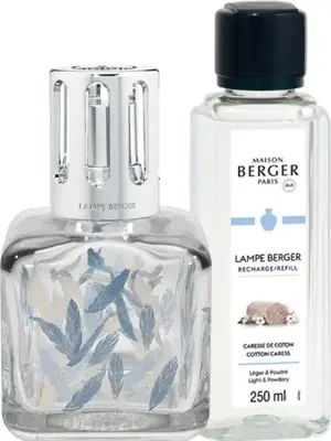 Lampe Berger giftset brander glaçon plumes cotton caress 250 ml - afbeelding 1