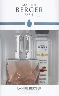 Lampe Berger giftset brander spirale rose ambré rhubarb radiance 250 ml - afbeelding 4