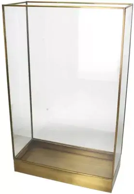 Lantaarn messing 34x15x55 cm goud - afbeelding 2