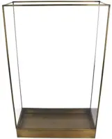 Lantaarn messing 34x15x55 cm goud - afbeelding 1