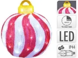 LED bal rood Ø 39cm - afbeelding 1