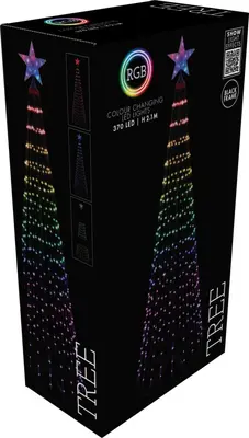 LED boom regenboog met 370 lampjes 210cm, multicolor - afbeelding 2