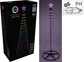 LED boom regenboog met 370 lampjes 210cm, multicolor - afbeelding 1