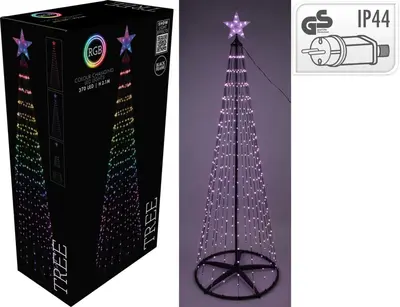 LED boom regenboog met 370 lampjes 210cm, multicolor - afbeelding 3