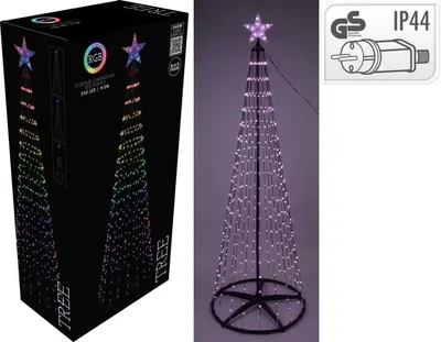 LED boom regenboog met 550 lampjes 300cm, multicolor - afbeelding 3