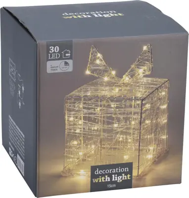 LED cadeau doos acryl 15cm - afbeelding 2