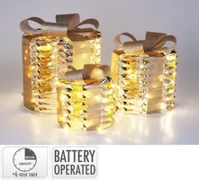 LED cadeau goud 30cm, L - afbeelding 3