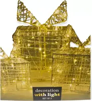 LED cadeaus set van 3 maten 90 lampjes - afbeelding 2