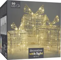 LED cadeaus set van 3 maten 90 lampjes - afbeelding 4