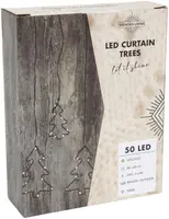 LED gordijnverlichting boom 5 st 50 lampjes zwart 80 x 60cm, gouden gloed - afbeelding 1